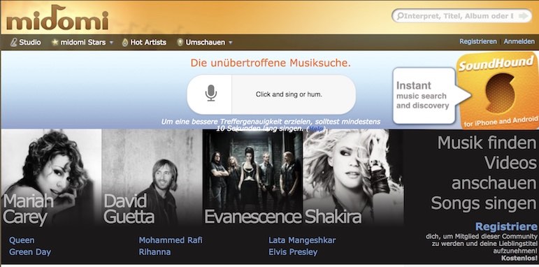 Liedsuche - Suchmaschine für Songtexte & Lieder - Song finder